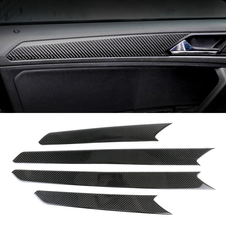 Adesivo decorativo per pannello porta in fibra di carbonio per Volkswagen Tiguan L, Door Panel