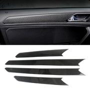 Adesivo decorativo per pannello porta in fibra di carbonio per Volkswagen Tiguan L, Door Panel