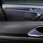 Adesivo decorativo per pannello porta in fibra di carbonio per Volkswagen Tiguan L, Door Panel