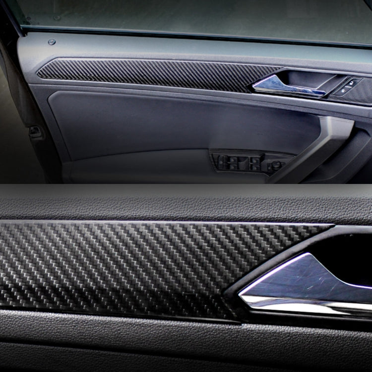 Adesivo decorativo per pannello porta in fibra di carbonio per Volkswagen Tiguan L, Door Panel