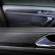 Adesivo decorativo per pannello porta in fibra di carbonio per Volkswagen Tiguan L, Door Panel