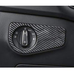 Adesivo decorativo per pannello interruttori fari in fibra di carbonio per auto per Volkswagen Tiguan L, configurazione bassa, Headlight Switch, Low Configuration