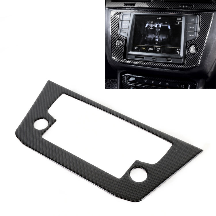 Adesivo decorativo per telaio di navigazione in fibra di carbonio per auto per Volkswagen Tiguan L, configurazione bassa, Navigation Frame, Low Configuration