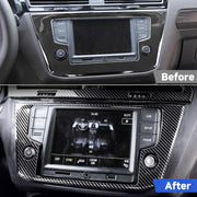 Adesivo decorativo per telaio di navigazione in fibra di carbonio per auto per Volkswagen Tiguan L, configurazione bassa, Navigation Frame, Low Configuration