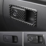 Adesivo decorativo per maniglia portaoggetti per sedile passeggero anteriore in fibra di carbonio per auto per Volkswagen Tiguan L, Front Passenger Seat Storage Handle
