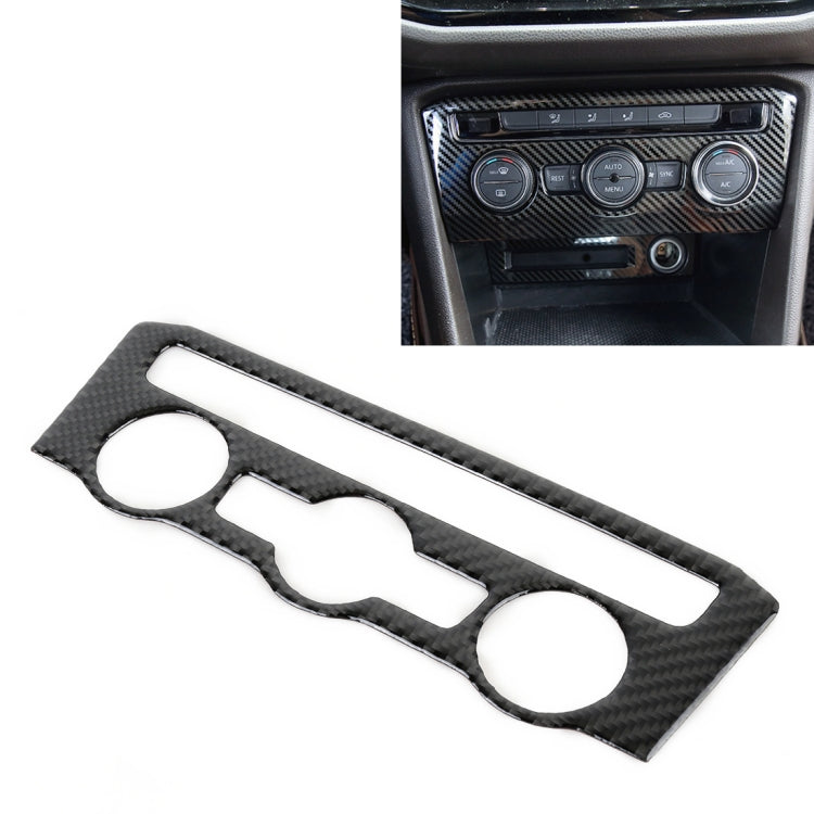 Adesivo decorativo per pannello aria condizionata in fibra di carbonio per auto per Volkswagen Tiguan L, configurazione alta, Air Conditioning Panel, High Configuration