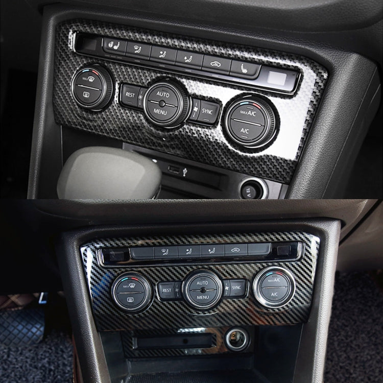 Adesivo decorativo per pannello aria condizionata in fibra di carbonio per auto per Volkswagen Tiguan L, configurazione alta, Air Conditioning Panel, High Configuration