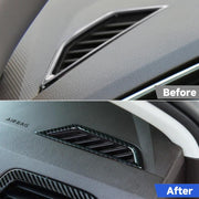 Adesivo decorativo per cornice presa d'aria per cruscotto in fibra di carbonio per auto per Volkswagen Tiguan L, Dashboard Air Outlet