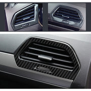 Adesivo decorativo per telaio uscita aria laterale con controllo centrale in fibra di carbonio per Volkswagen Tiguan L, Central Control Side Air Outlet