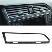 Adesivo decorativo per telaio di uscita aria con controllo centrale in fibra di carbonio per auto per Volkswagen Tiguan L, Central Control Air Outlet