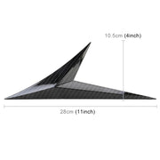 Adesivo per ala laterale parafango modificato Adesivo decorativo per carrozzeria con branchia di squalo laterale lama per Honda Civic di decima generazione, fibra di carbonio, Carbon Fiber