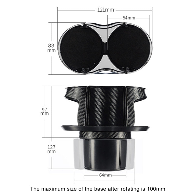 Portabevande portabicchieri regolabile con base per auto multifunzionale, 2 in 1 Drink Holder