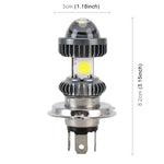 Faro LED per moto H4 DC9-18V / 4,7 W (H) 2,2 W (L) / 6000 K / 500 LM con perline lampada COB, H4