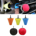 Set di dischi per lucidatura auto da 5 in 1 da 3 pollici Spugna per lucidatura ceretta per cerchioni, 5 in 1