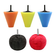 Set di dischi per lucidatura auto da 5 in 1 da 3 pollici Spugna per lucidatura ceretta per cerchioni, 5 in 1