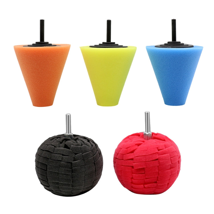 Set di dischi per lucidatura auto da 5 in 1 da 3 pollici Spugna per lucidatura ceretta per cerchioni, 5 in 1
