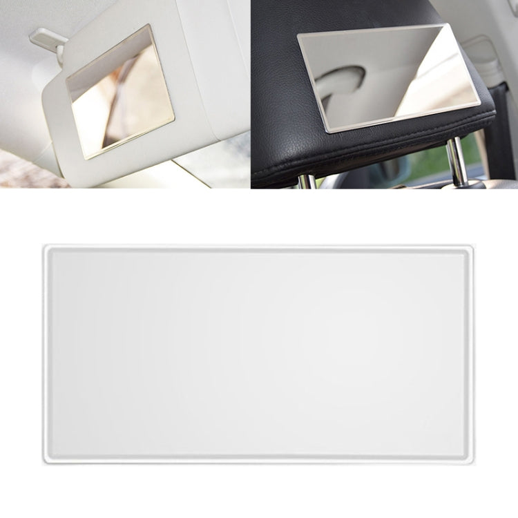 Specchio per trucco portatile per parasole per auto Specchio per trucco in acciaio inossidabile, dimensioni: 150 x 80 mm, 150 x 80mm