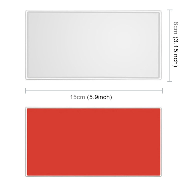 Specchio per trucco portatile per parasole per auto Specchio per trucco in acciaio inossidabile, dimensioni: 150 x 80 mm, 150 x 80mm