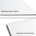 Specchio per trucco portatile per parasole per auto Specchio per trucco in acciaio inossidabile, dimensioni: 150 x 80 mm, 150 x 80mm