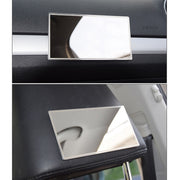 Specchio per trucco portatile per parasole per auto Specchio per trucco in acciaio inossidabile, dimensioni: 150 x 80 mm, 150 x 80mm