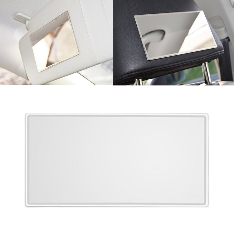 Specchio per trucco portatile per parasole per auto Specchio per trucco in acciaio inossidabile, dimensioni: 110 x 65 mm, 110 x 65mm