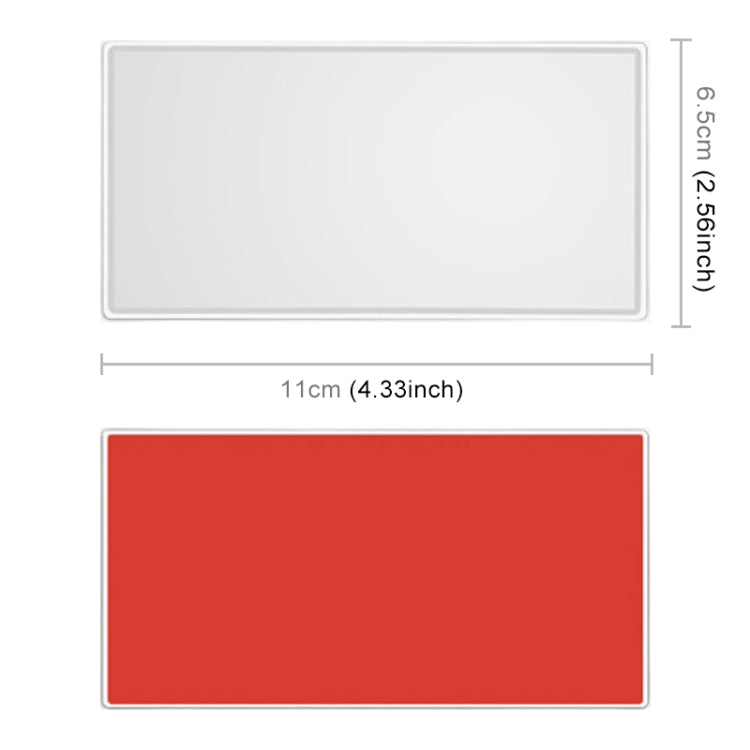 Specchio per trucco portatile per parasole per auto Specchio per trucco in acciaio inossidabile, dimensioni: 110 x 65 mm, 110 x 65mm