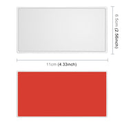 Specchio per trucco portatile per parasole per auto Specchio per trucco in acciaio inossidabile, dimensioni: 110 x 65 mm, 110 x 65mm