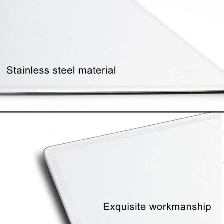 Specchio per trucco portatile per parasole per auto Specchio per trucco in acciaio inossidabile, dimensioni: 110 x 65 mm, 110 x 65mm