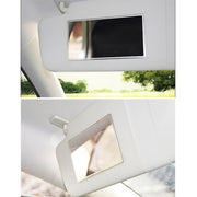 Specchio per trucco portatile per parasole per auto Specchio per trucco in acciaio inossidabile, dimensioni: 110 x 65 mm, 110 x 65mm