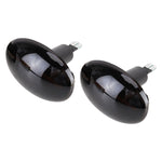 2 pezzi DC12V / 3W LED per auto lampeggiante dinamico luci laterali indicatore di direzione dell'acqua corrente per BMW Mini Cooper, luce ambrata, For BMW Mini Cooper (Black), For BMW Mini Cooper