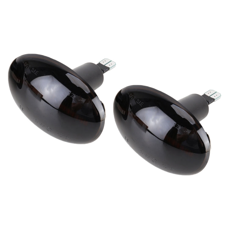 2 pezzi DC12V / 3W LED per auto lampeggiante dinamico luci laterali indicatore di direzione dell'acqua corrente per BMW Mini Cooper, luce ambrata, For BMW Mini Cooper (Black), For BMW Mini Cooper