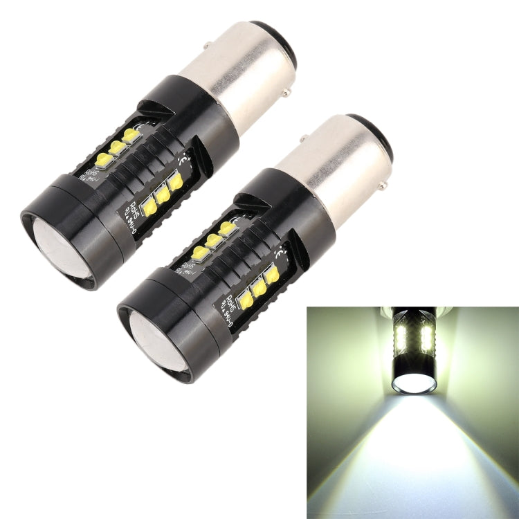 2 PCS 1157 / BAY15D DC12V 4.3W 6000K 500LM Luci freno per auto con 12 LED SMD-2525, 1157 / BAY15D