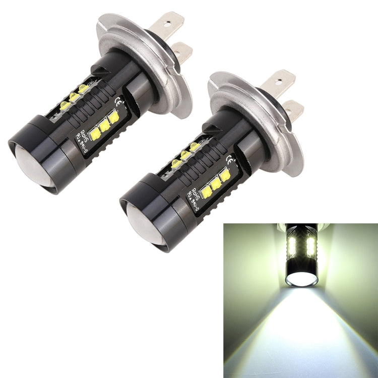2 fendinebbia per auto H7 DC12V 4.3W 6000K 500LM con 12 LED SMD-2525, H7