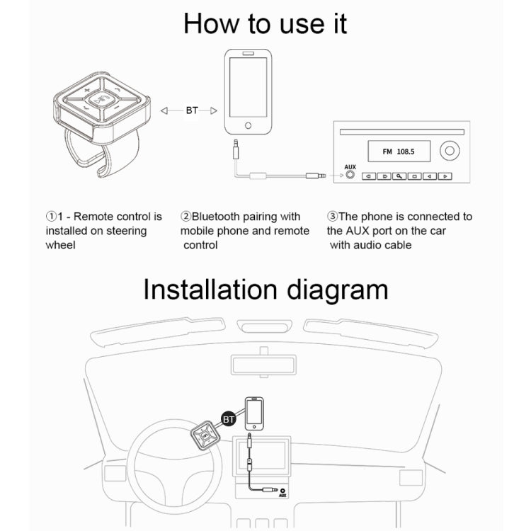 BT009 Controller vivavoce Bluetooth per auto, BT009