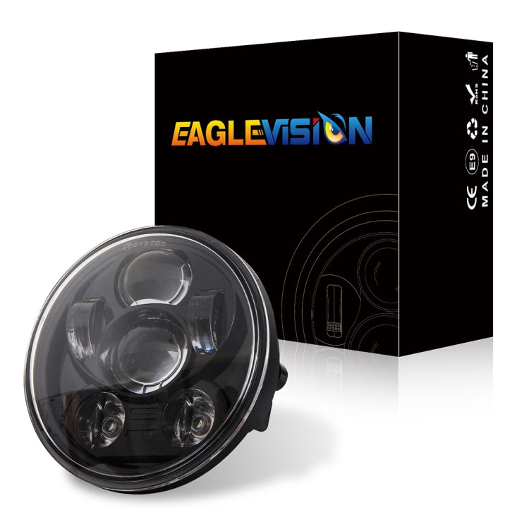 EagleVision DC9-30V 35W 6000K 4000LM Faro rotondo per moto 6LED da 5,75 pollici per Harley-Davidson, 5.75 inch 6LEDs