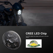 EagleVision DC9-30V 35W 6000K 4000LM Faro rotondo per moto 6LED da 5,75 pollici per Harley-Davidson, 5.75 inch 6LEDs