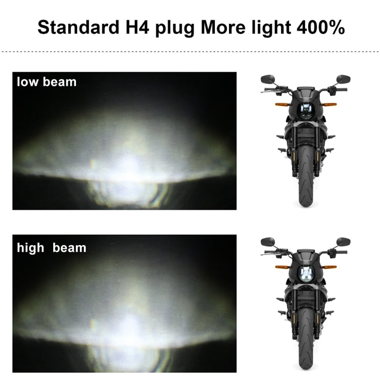 EagleVision DC9-30V 35W 6000K 4000LM Faro rotondo per moto 6LED da 5,75 pollici per Harley-Davidson, 5.75 inch 6LEDs