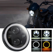 EagleVision DC9-30V 35W 6000K 4000LM Faro LED per moto rotondo da 5,75 pollici con Angel Eye per Harley-Davidson, 5.75 inch with Angel Eye
