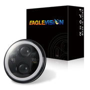 EagleVision DC9-30V 35W 6000K 4000LM Faro LED per moto rotondo da 5,75 pollici con Angel Eye per Harley-Davidson, 5.75 inch with Angel Eye