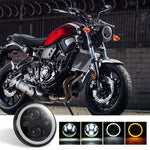 EagleVision DC9-30V 35W 6000K 4000LM Faro LED per moto rotondo da 5,75 pollici con Angel Eye per Harley-Davidson, 5.75 inch with Angel Eye