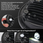 EagleVision DC9-30V 35W 6000K 4000LM Faro LED per moto rotondo da 5,75 pollici con Angel Eye per Harley-Davidson, 5.75 inch with Angel Eye