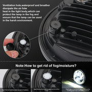 EagleVision DC9-30V 35W 6000K 4000LM Faro LED per moto rotondo da 5,75 pollici con Angel Eye per Harley-Davidson, 5.75 inch with Angel Eye