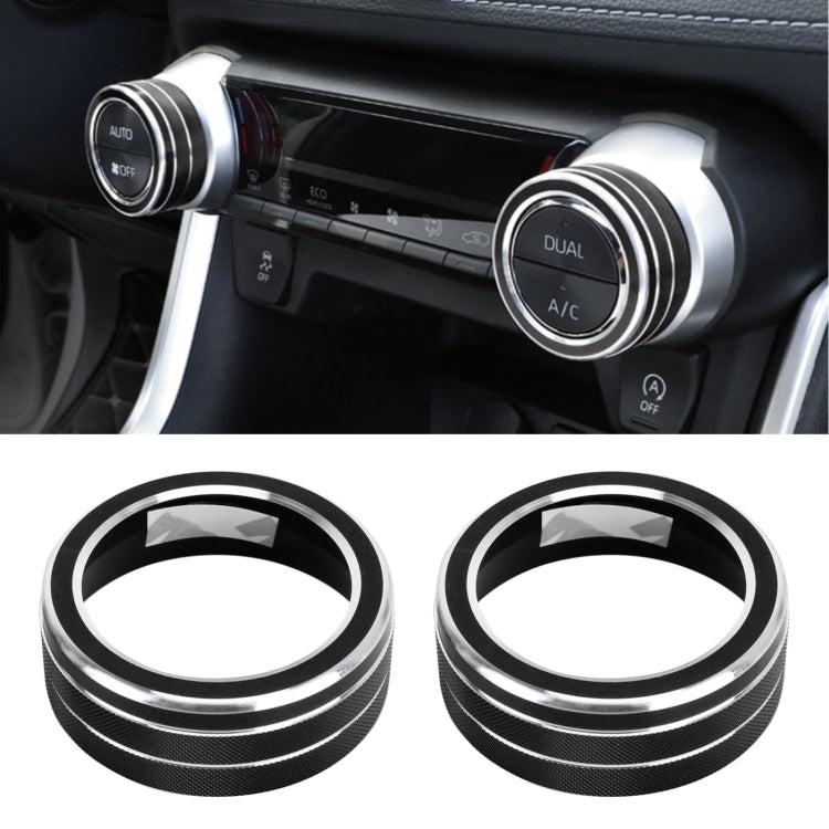 Custodia per manopola del condizionatore d'aria in lega di alluminio per auto da 2 pezzi per Toyota RAV4 / Wildlander, For Toyota RAV4 / Wildlander (Black), For Toyota RAV4 / Wildlander (Blue), For Toyota RAV4 / Wildlander (Red)
