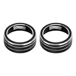 Custodia per manopola del condizionatore d'aria in lega di alluminio per auto da 2 pezzi per Toyota RAV4 / Wildlander, For Toyota RAV4 / Wildlander (Black), For Toyota RAV4 / Wildlander (Blue), For Toyota RAV4 / Wildlander (Red)