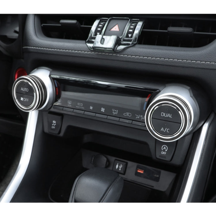 Custodia per manopola del condizionatore d'aria in lega di alluminio per auto da 2 pezzi per Toyota RAV4 / Wildlander, For Toyota RAV4 / Wildlander (Black), For Toyota RAV4 / Wildlander (Blue), For Toyota RAV4 / Wildlander (Red)