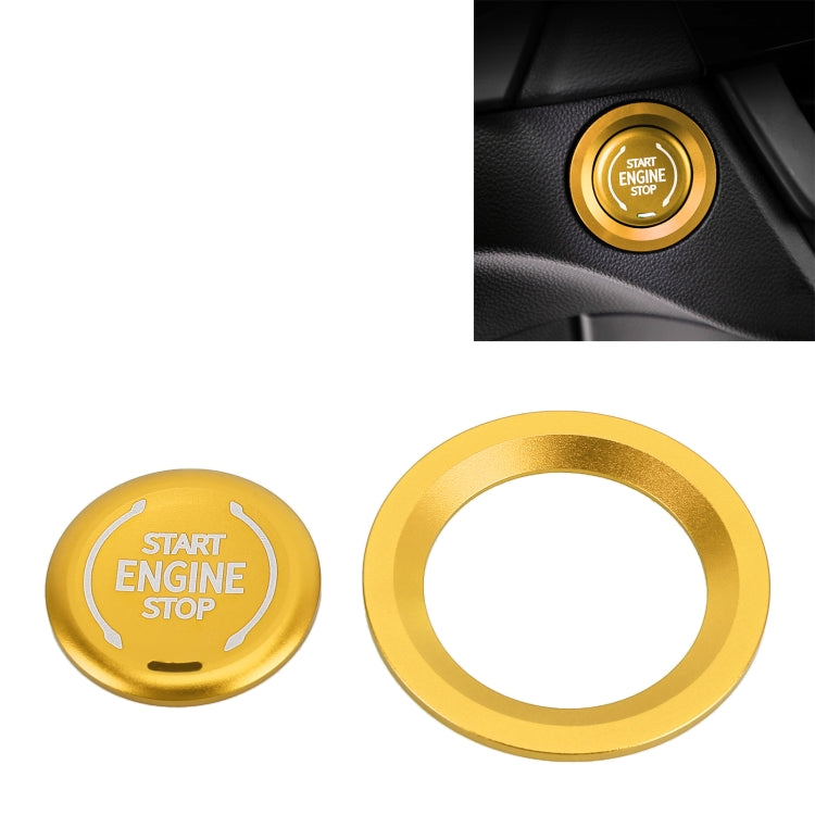 Auto Motore di Avviamento Chiave Anello Pulsante Trim Metallo Adesivo Decorazione per Cadillac CT5 CT4 XT4 XT6 / Chevrolet Silverado, For Cadillac CT5