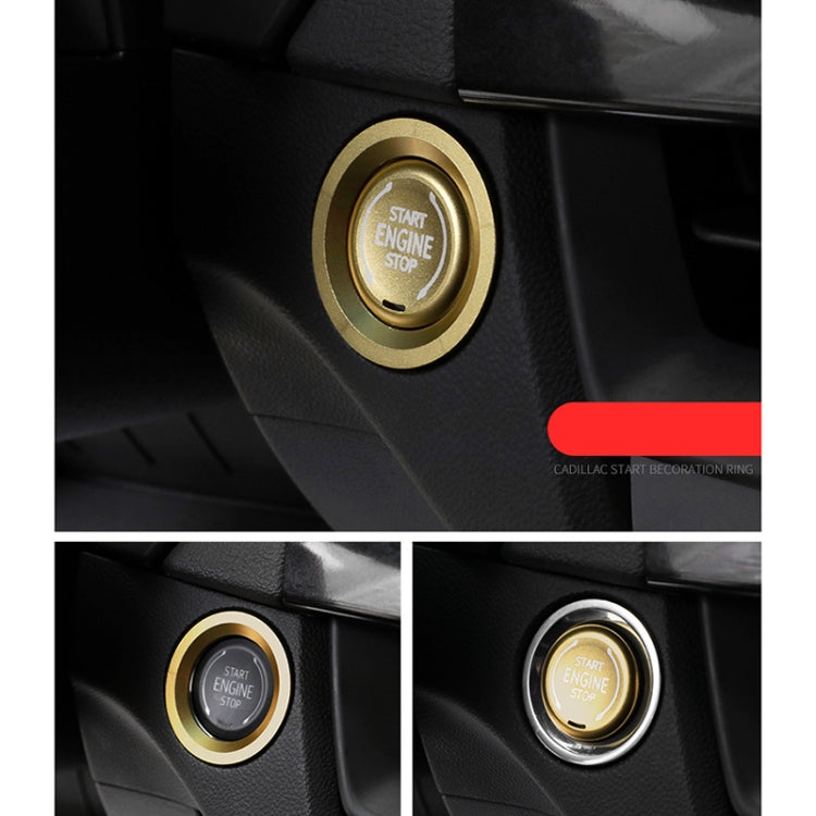 Auto Motore di Avviamento Chiave Anello Pulsante Trim Metallo Adesivo Decorazione per Cadillac CT5 CT4 XT4 XT6 / Chevrolet Silverado, For Cadillac CT5