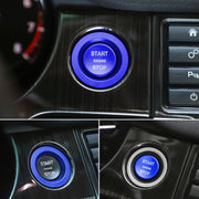 Decorazione adesiva in metallo con chiave di avviamento motore per auto, anello per pulsante, per Land Rover/Jaguar, For Land Rover/Jaguar