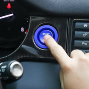 Decorazione adesiva in metallo con chiave di avviamento motore per auto, anello per pulsante, per Land Rover/Jaguar, For Land Rover/Jaguar