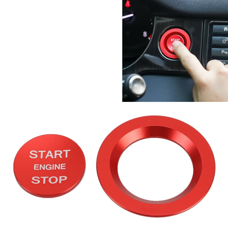 Decorazione adesiva in metallo con chiave di avviamento motore per auto, anello per pulsante, per Land Rover/Jaguar, For Land Rover/Jaguar